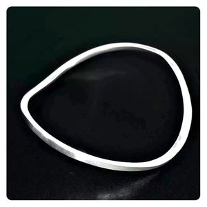 New Modern Wave Silver Bangle